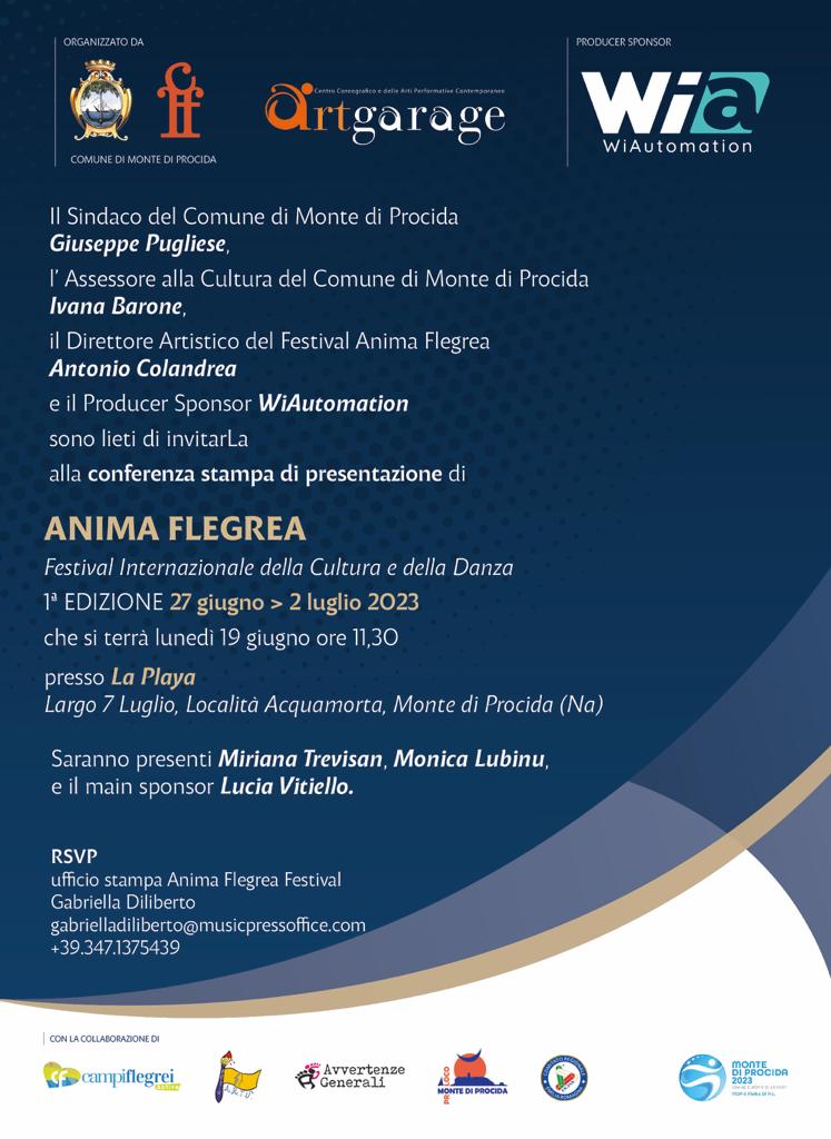 Lunedì 19 giugno la conferenza stampa per “Anima Flegrea”, il festival di cultura e danza in arrivo a Monte di Procida