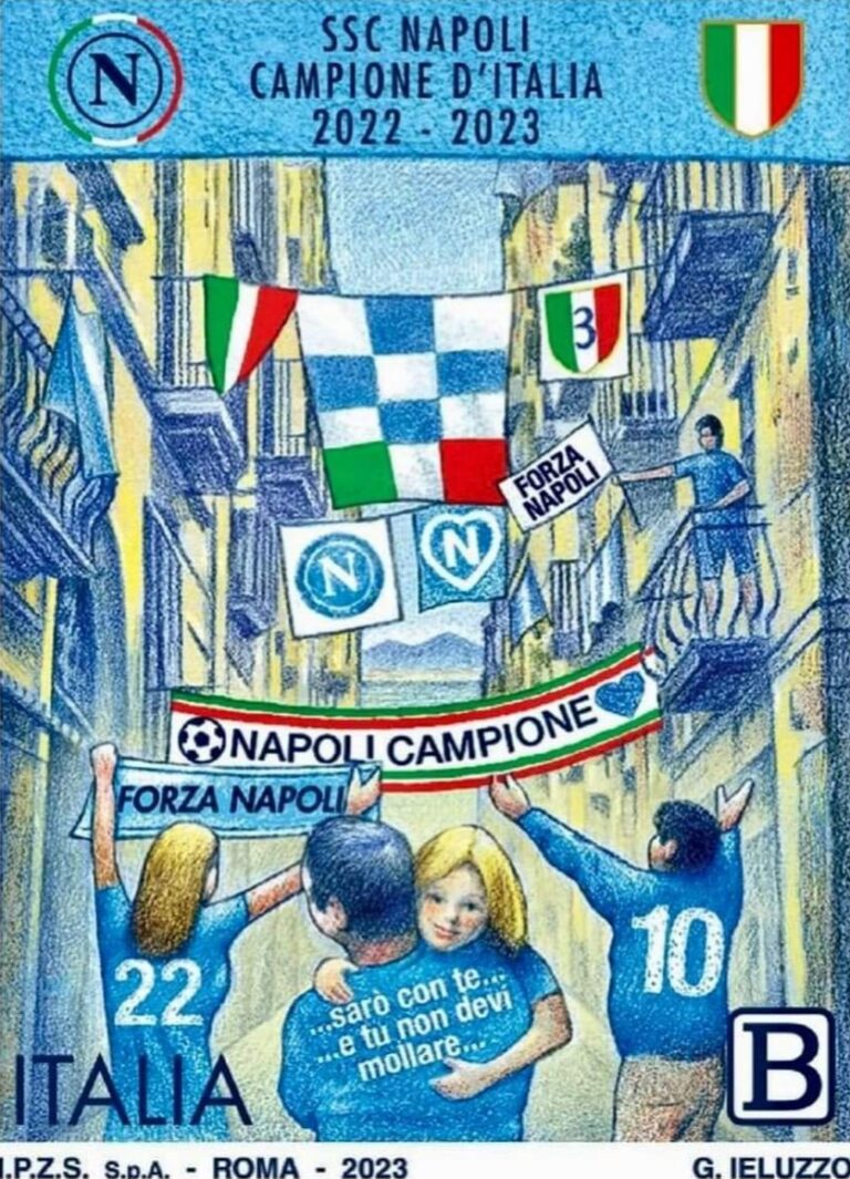 Speciale francobollo commemorativo dedicato al Napoli