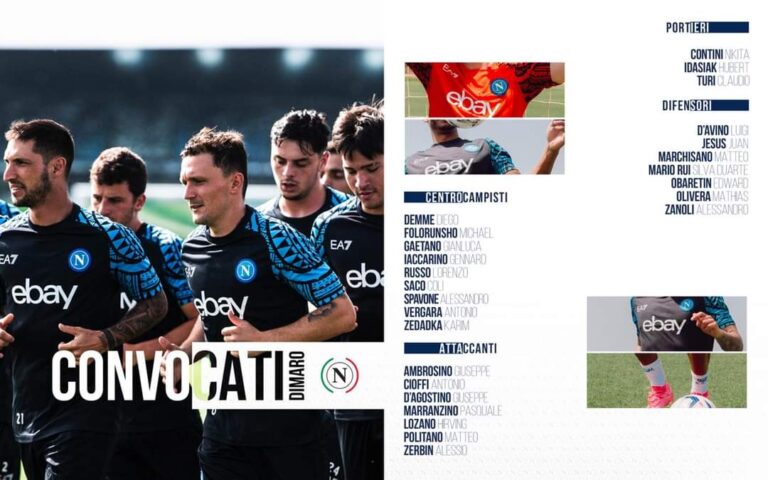 I convocati del Napoli per Dimaro Folgarida