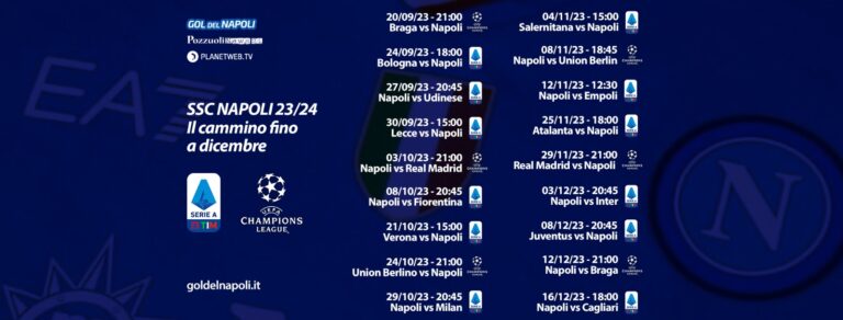 Prossimi impegni del Napoli fino a dicembre: 3 tour de force