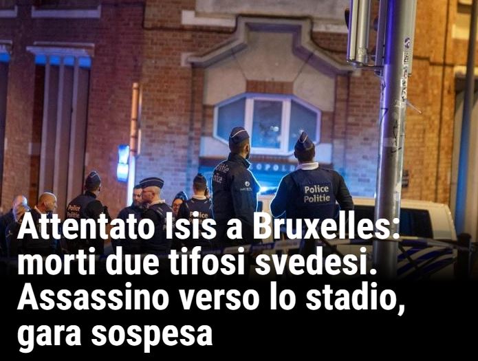 Attentato Isis a Bruxelles: morti due tifosi svedesi