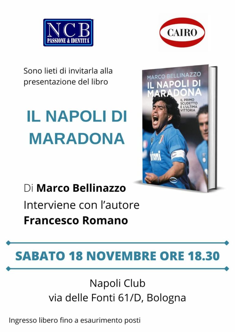 Presentazione libro “Il Napoli di Maradona” durante il Maradona Day del Napoli Club Bologna