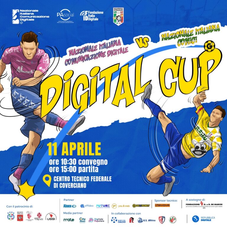 Digital Cup 2024: Nazionale Italiana Comunicazione Digitale contro Nazionale Italiana Comici per un nobile scopo