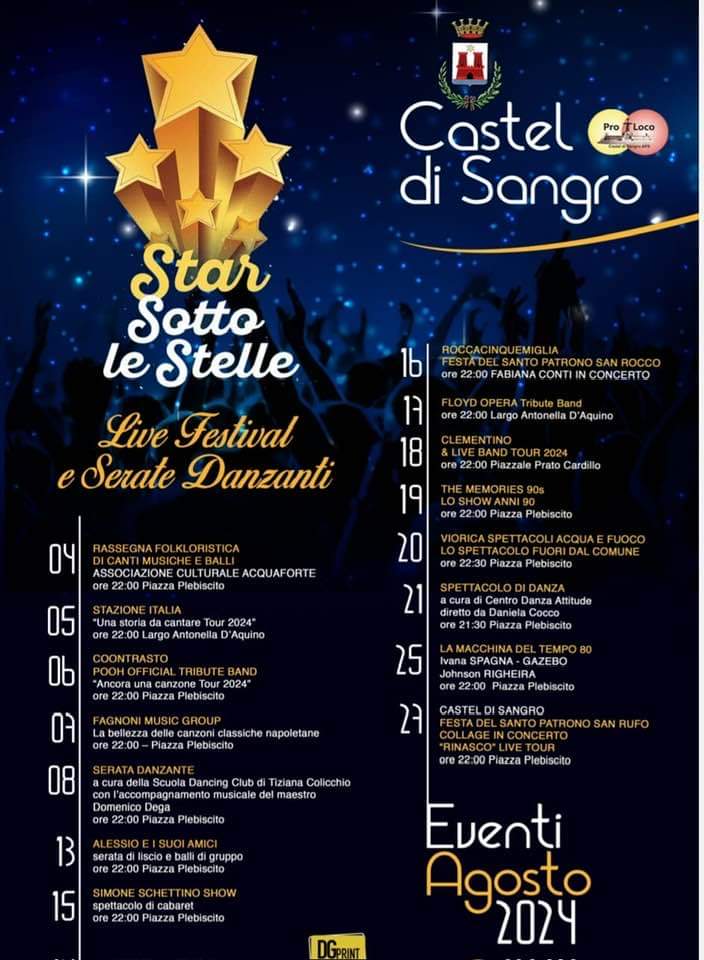 Eventi nel mese di Agosto a Castel di Sangro
