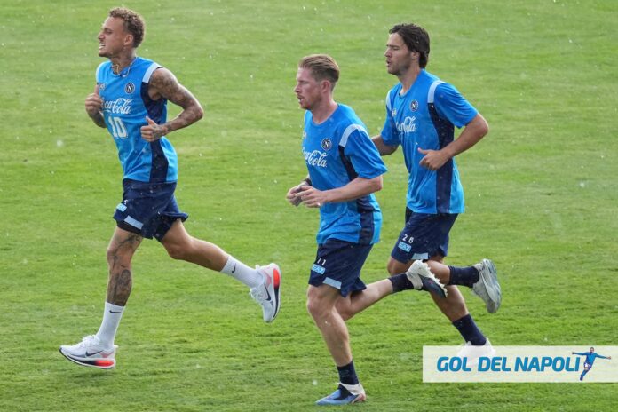 Lang, De Bruyne, Vergara (allenamento Castel di Sangro giorno 7)